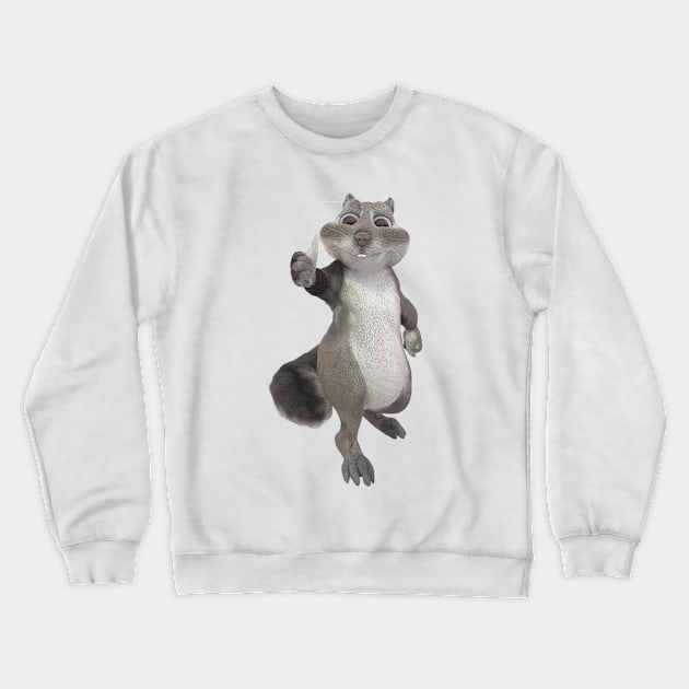 Squirrel! Crewneck Sweatshirt by Qspark